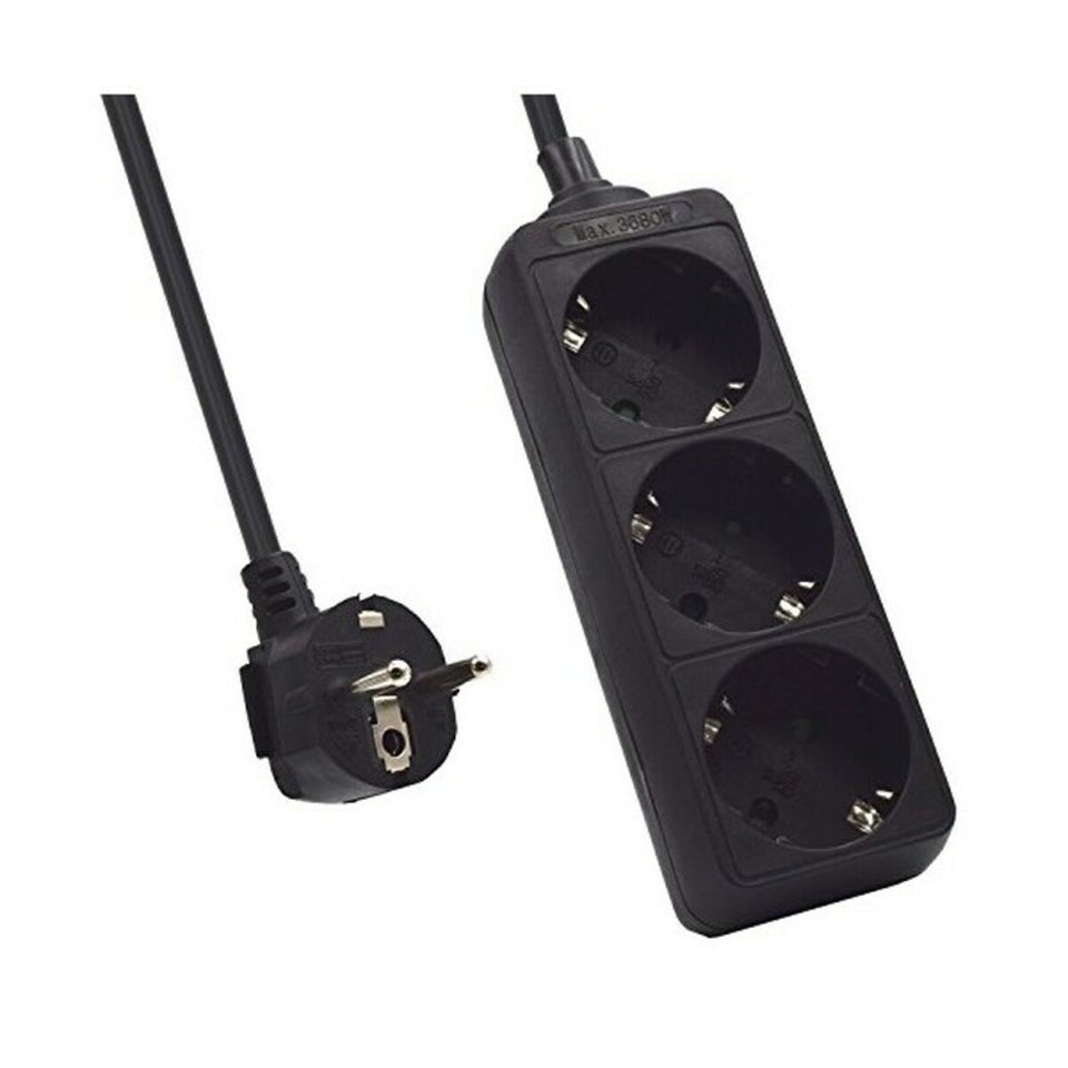 Regleta de tres enchufes sin interruptor de encendido Ewent EW395 3680W