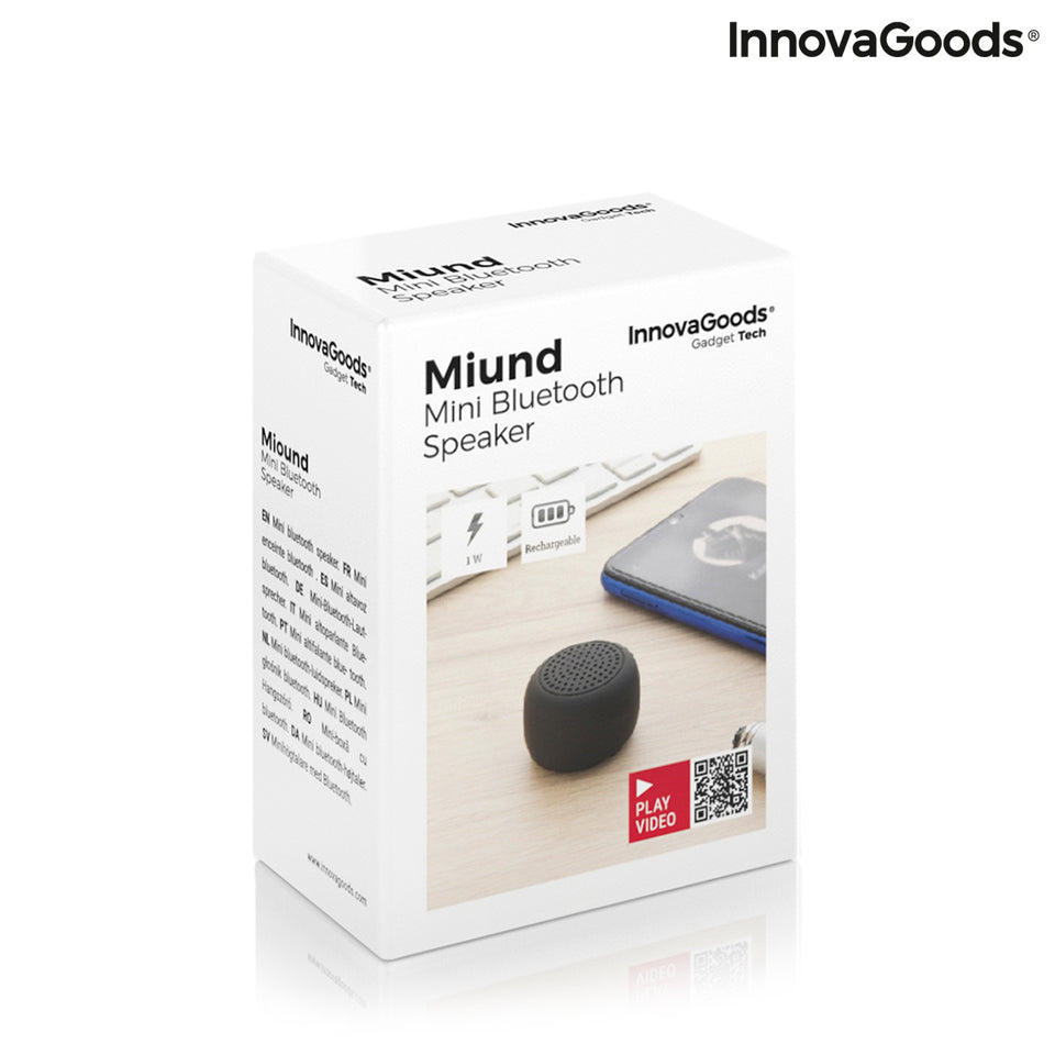 Mini altavoz inalámbrico portátil recargable Miund InnovaGoods