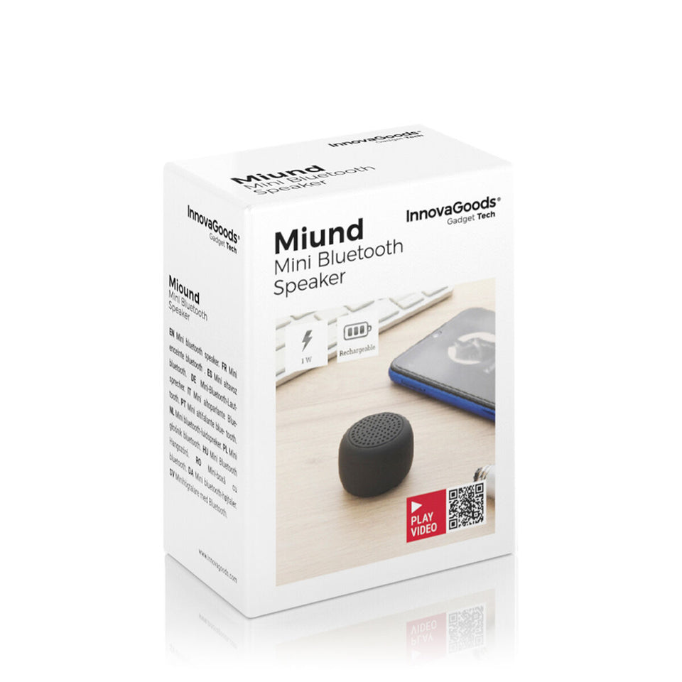 Mini altavoz inalámbrico portátil recargable Miund InnovaGoods